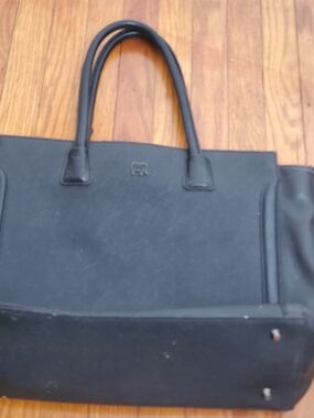 Mywalit Women's Black Shoulder Tote Bag with Subtle Logo